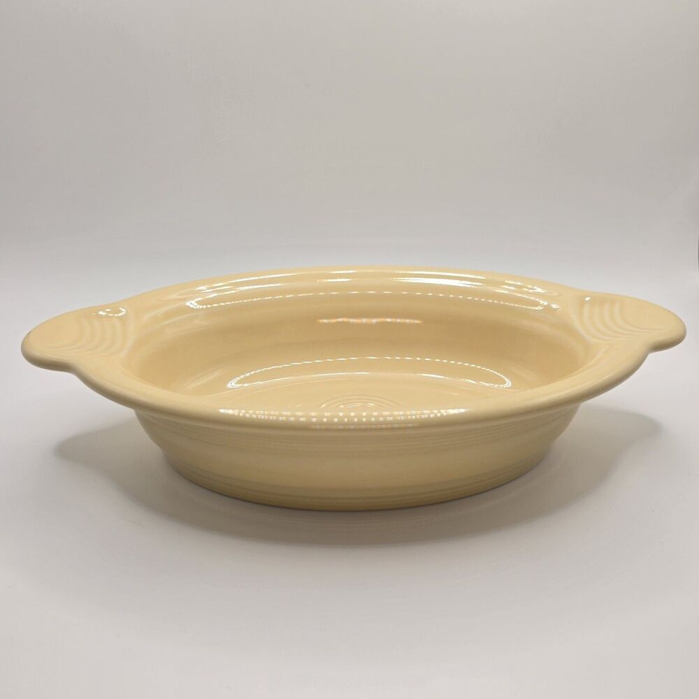 Fiesta Fiestaware Casserole Bowl Yellow Sunflower Oval 9” Dish USA Made